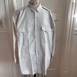 Vintage 80s Banana Republic 
Safari Shirt
Light tan/khaki canvas